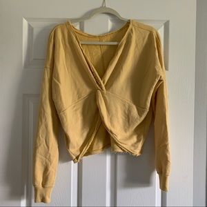 Abercrombie Yellow Twist Back Sweatshirt
